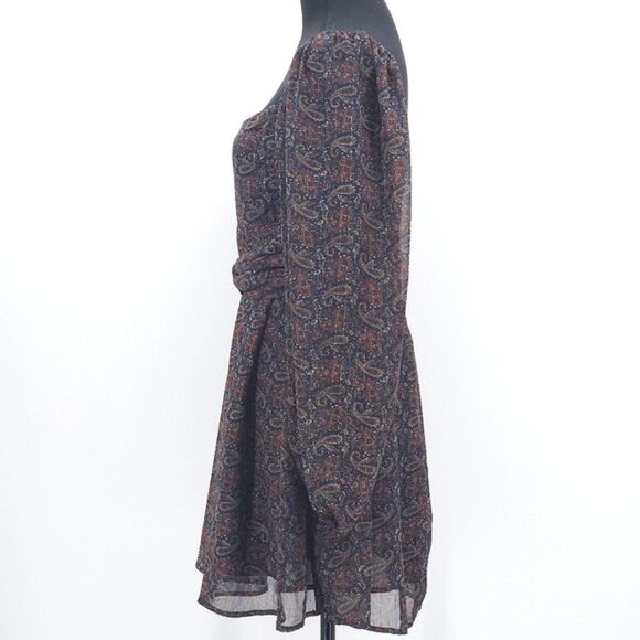 OPT One Pretty Time West Dress Size Medium Womens Blue Paisley Sheer Whimsygoth - Picture 2 of 12